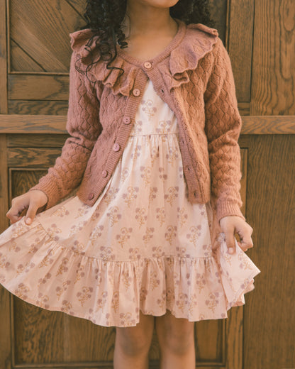 Noralee Ruffle Cardigan Sweater - Spice