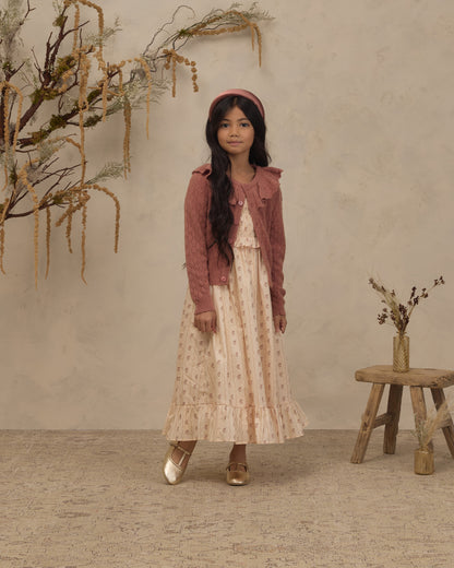 Noralee Ruffle Cardigan Sweater - Spice