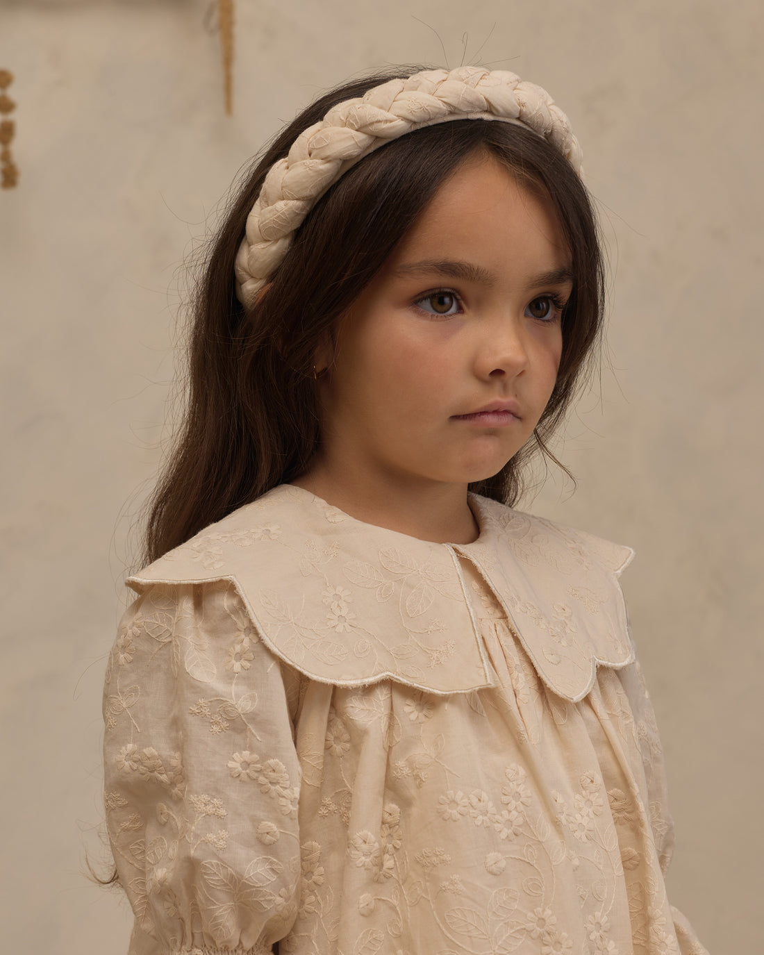 Noralee Braided Headband - Embroidered Floral