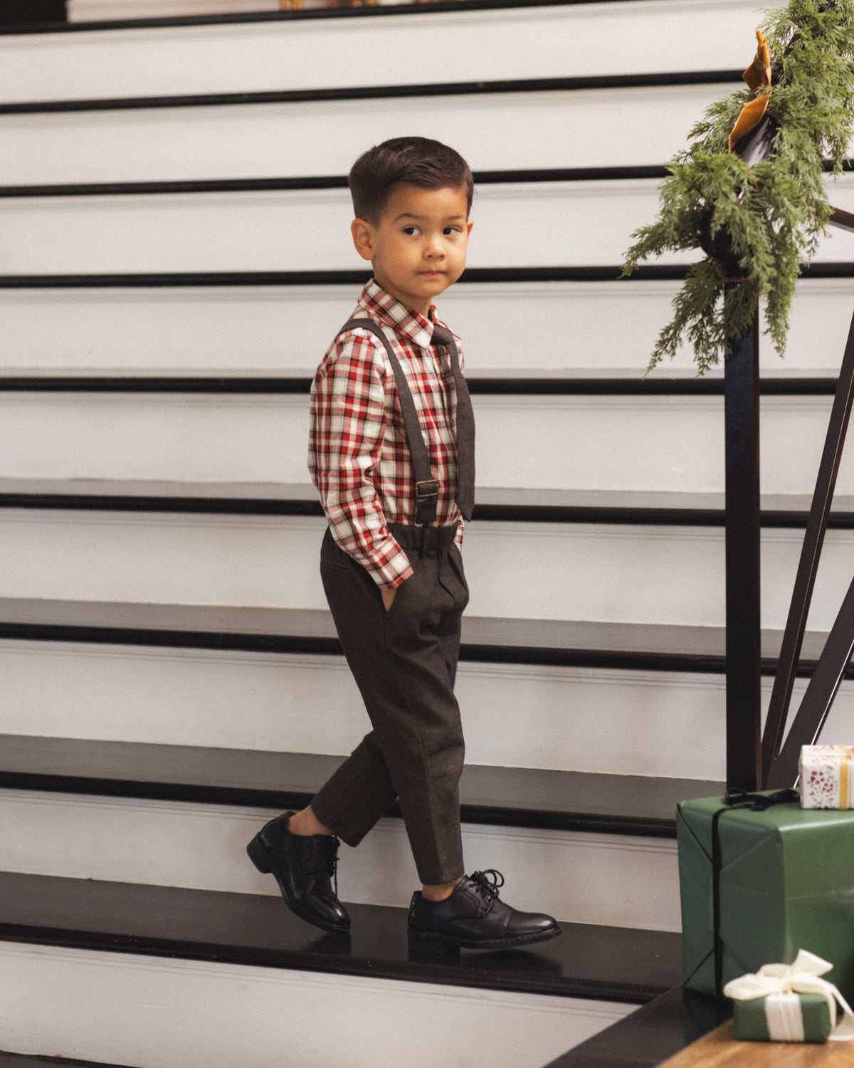 Noralee Harrison Button Down - Holiday Tartan