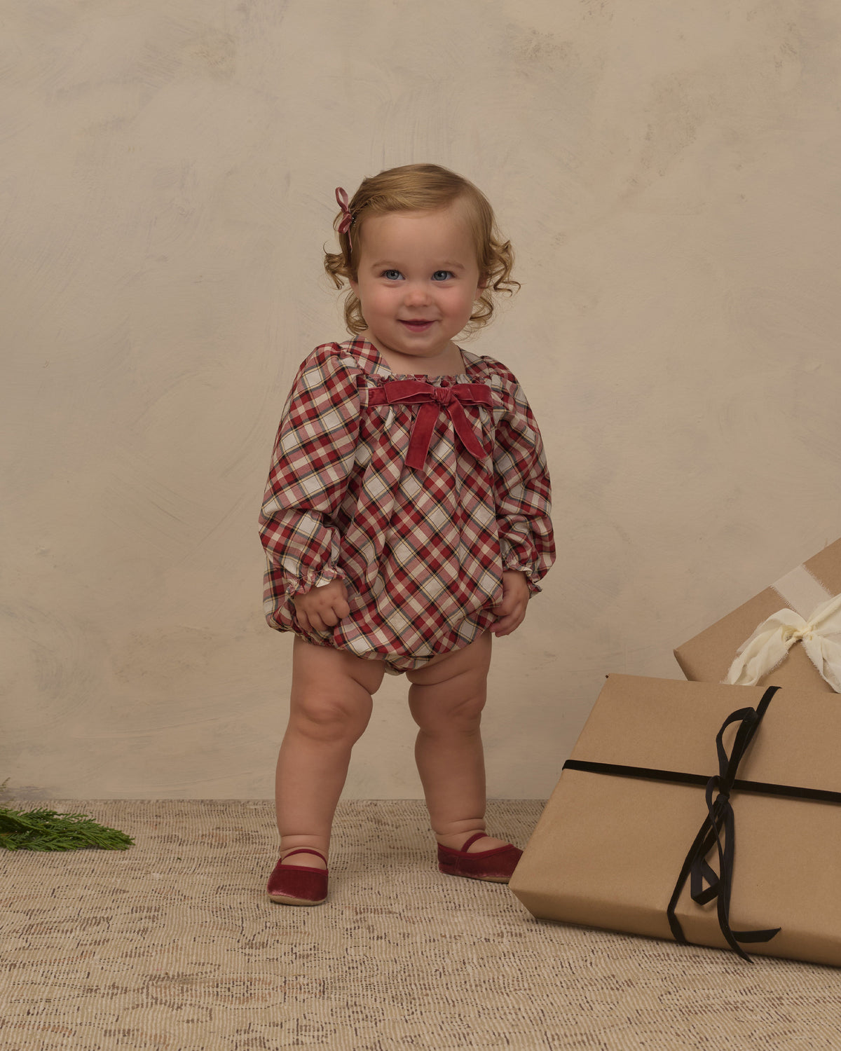 Noralee Annette Romper - Holiday Tartan