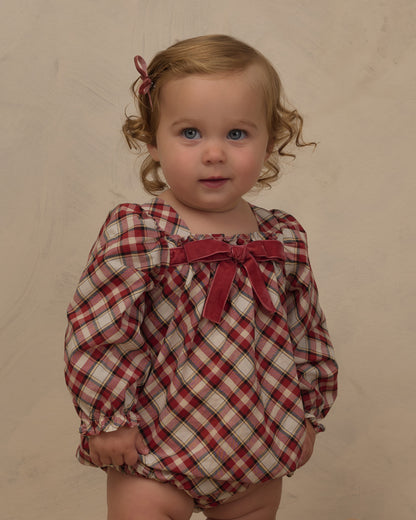 Noralee Annette Romper - Holiday Tartan
