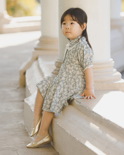 Noralee Sara Dress - Aqua Ditsy