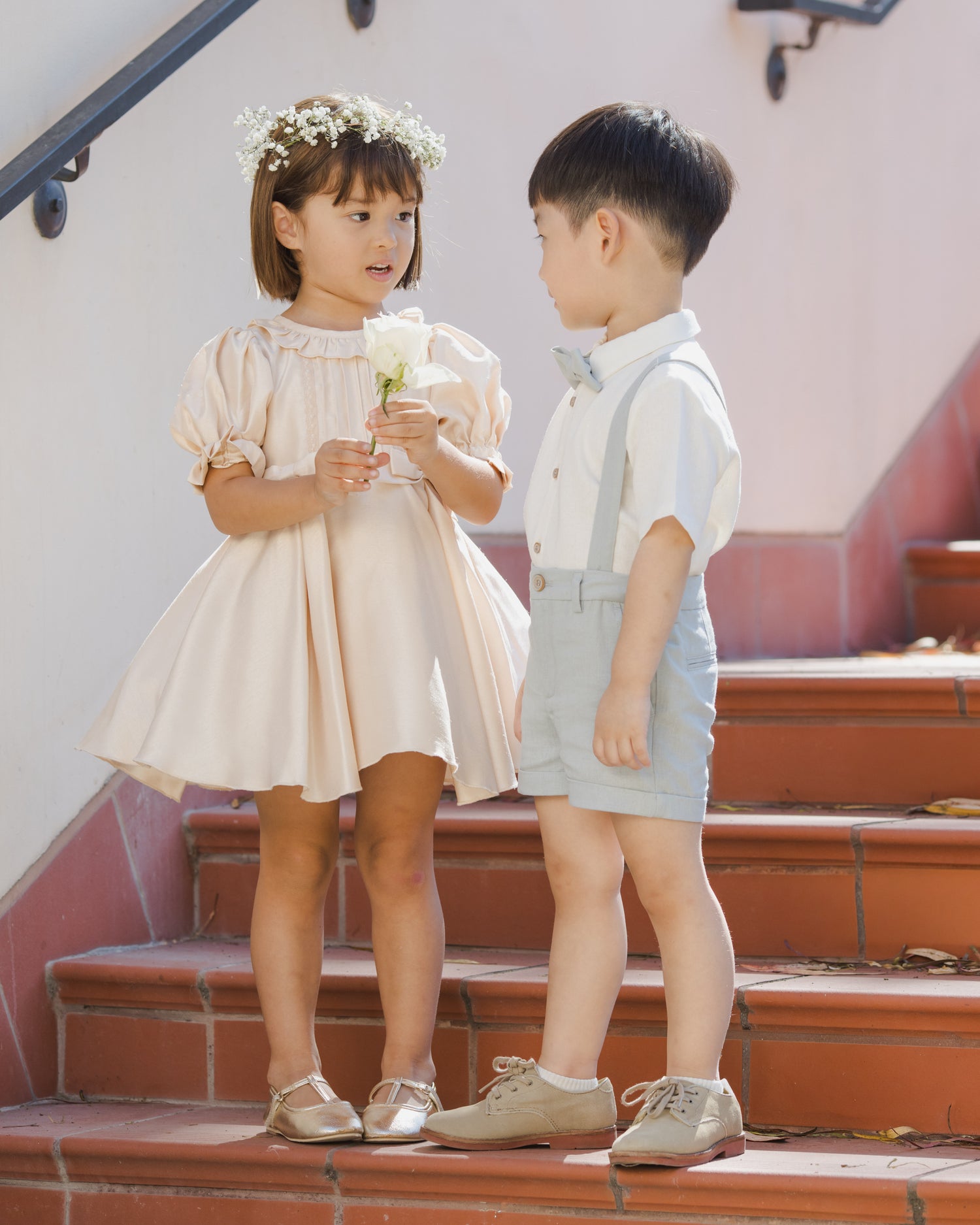 Noralee Suspender Shorts - Mist