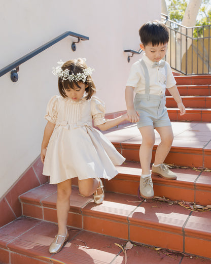 Noralee Suspender Shorts - Mist