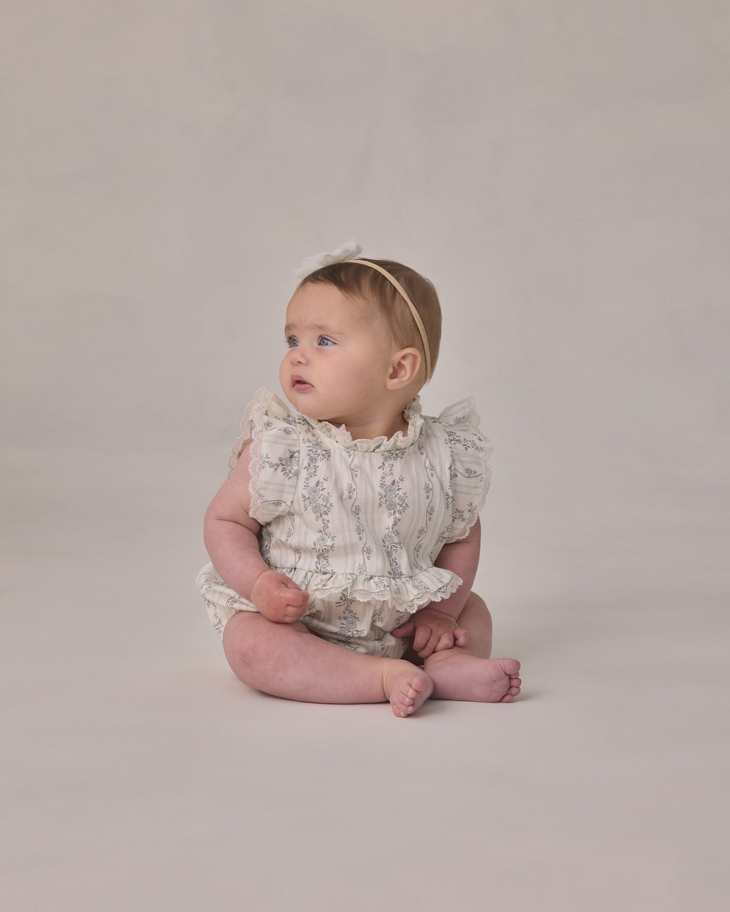 Noralee Alice Romper - French Floral Stripe
