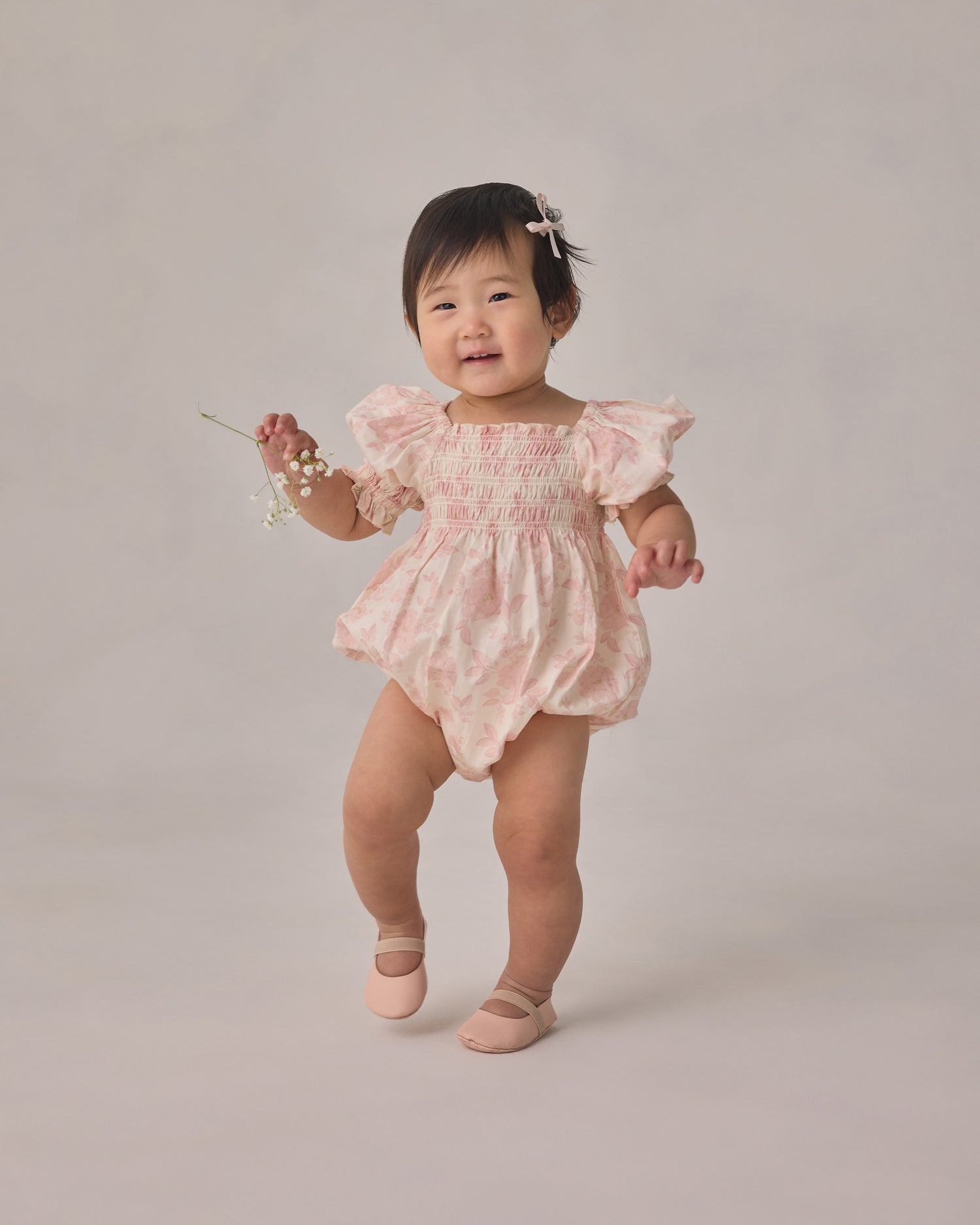 Noralee Hazel Romper - Blush English Rose