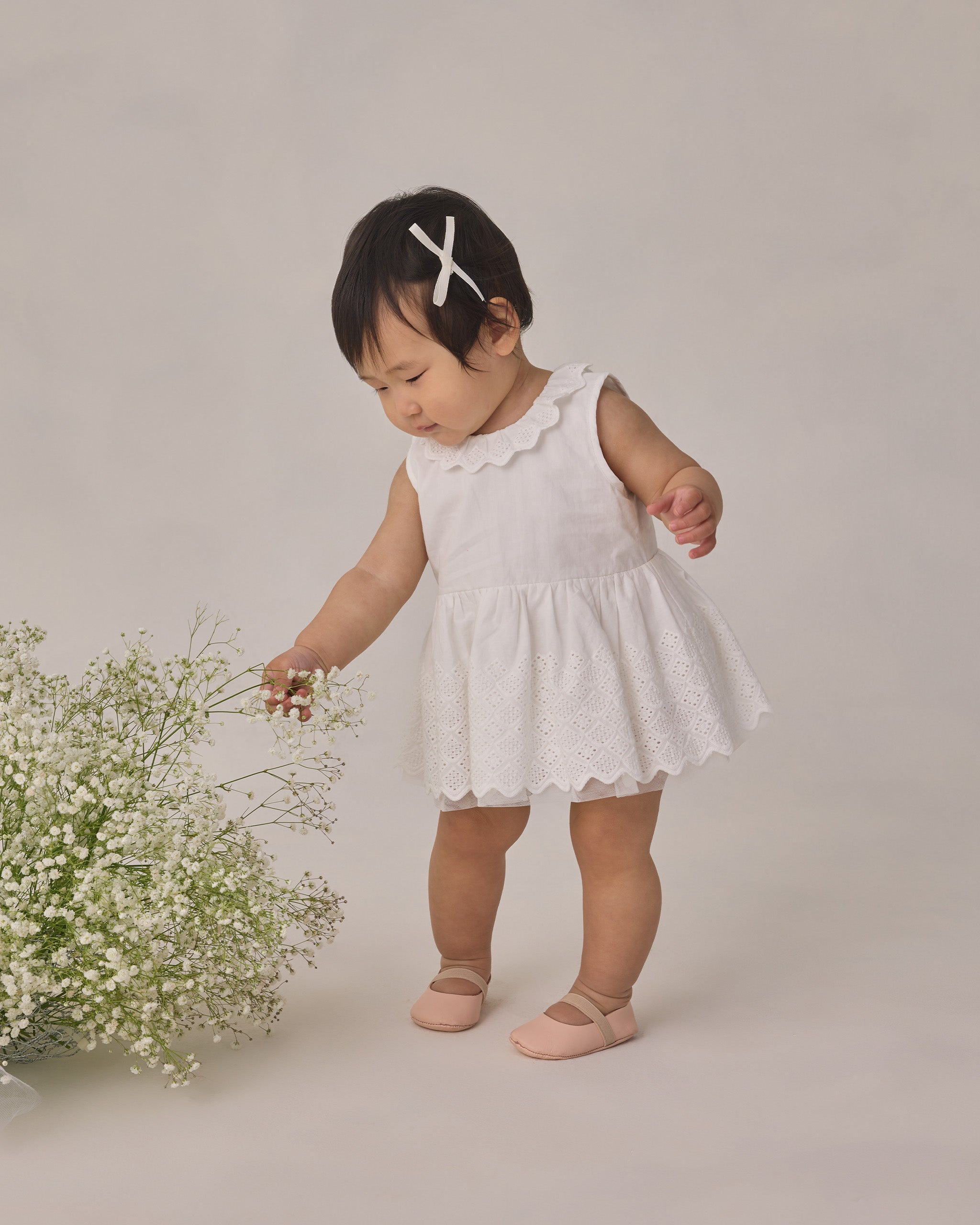 Noralee Mini Satin Ribbon Bows - Pearl, Ivory