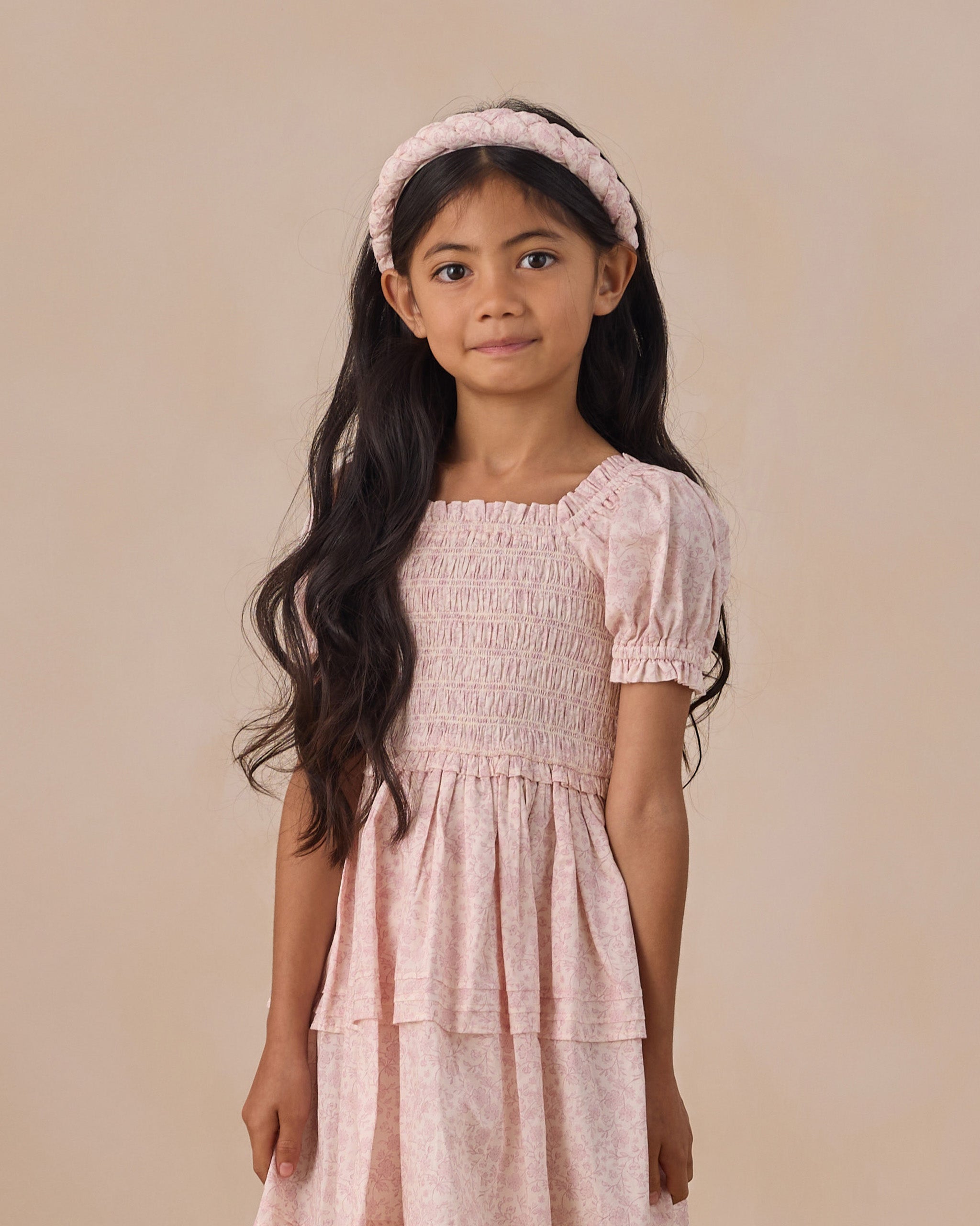 Noralee Braided Headband - Lavender Floral