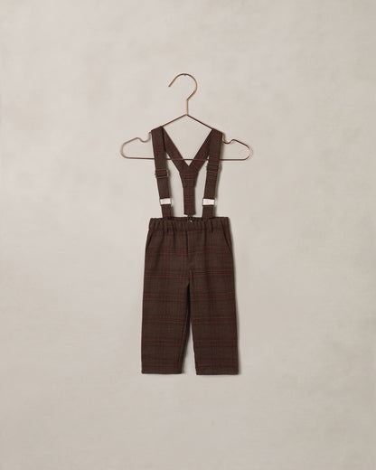 Noralee Suspender Pant - Heathered Plaid