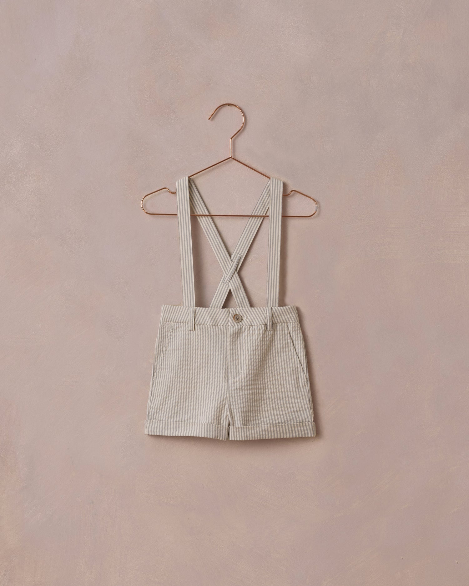 Noralee Suspender Short - Sage Stripe