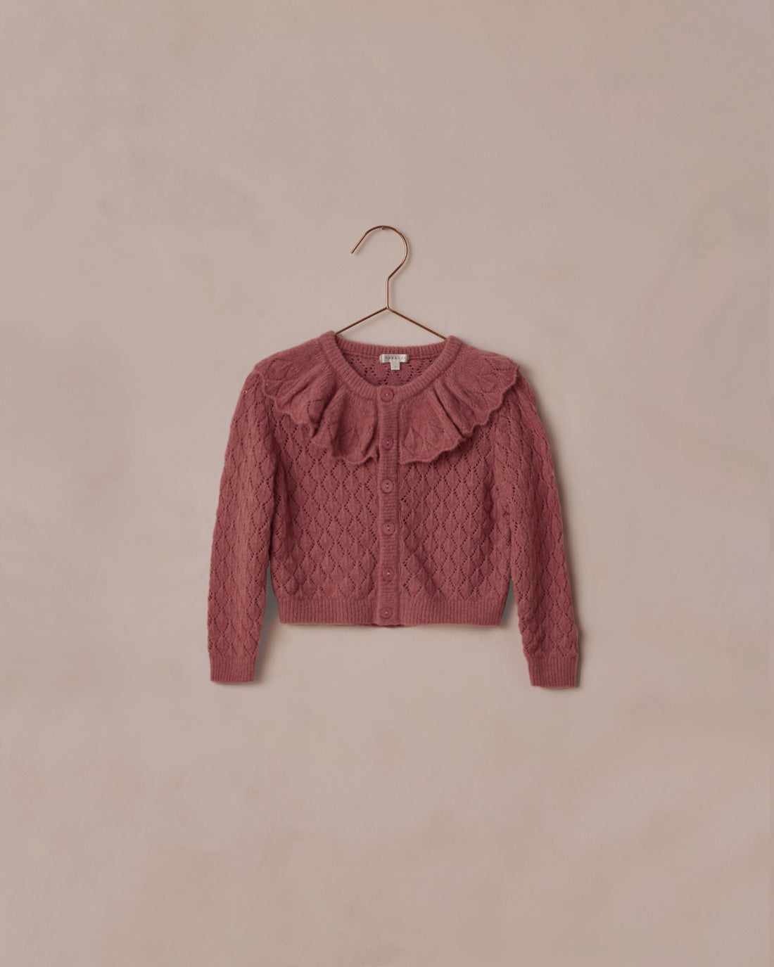 Noralee Ruffle Cardigan - Raspberry