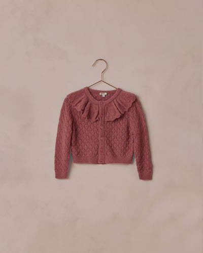 Noralee Ruffle Cardigan - Raspberry