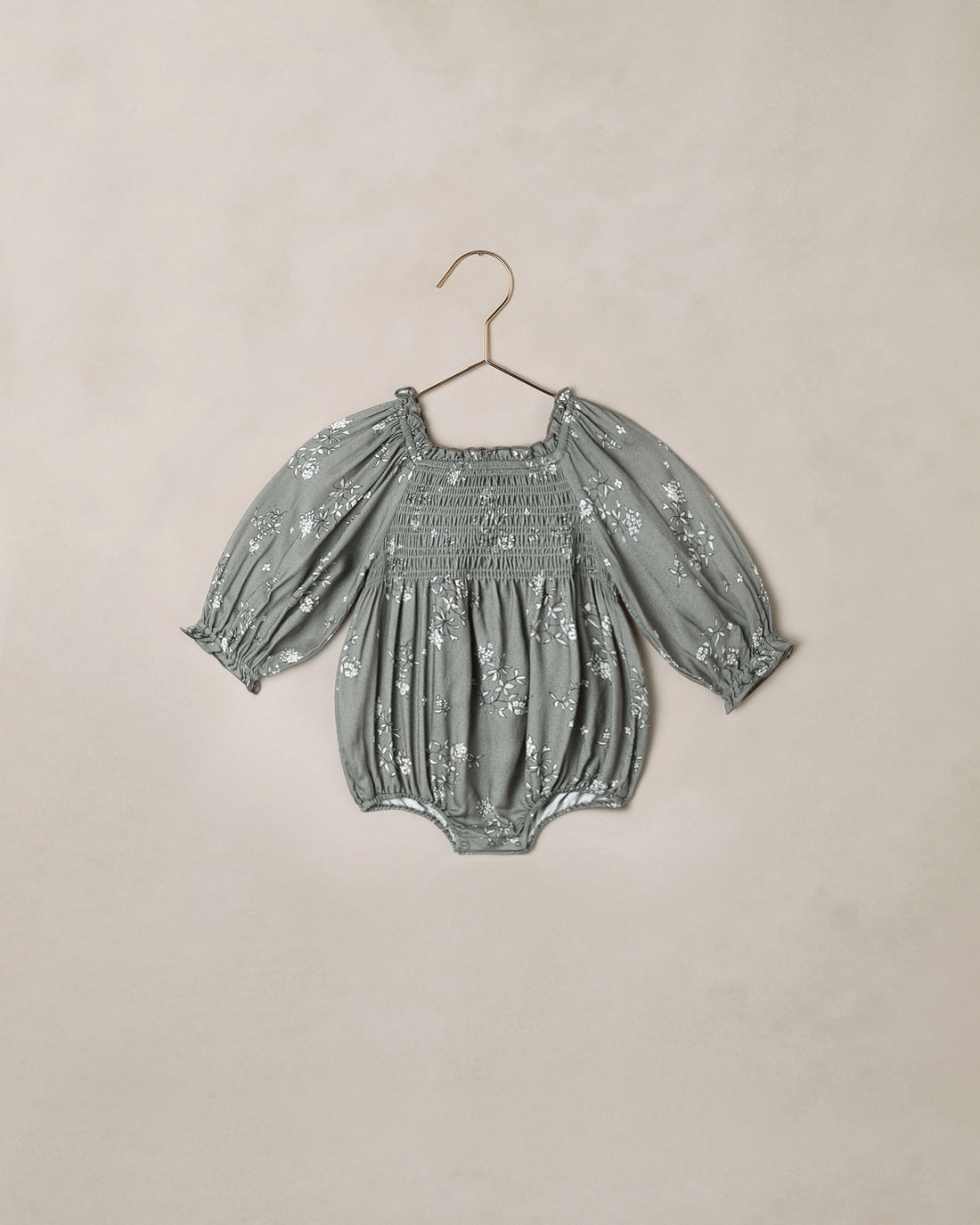 Noralee Autumn Romper - Eucalyptus French Floral