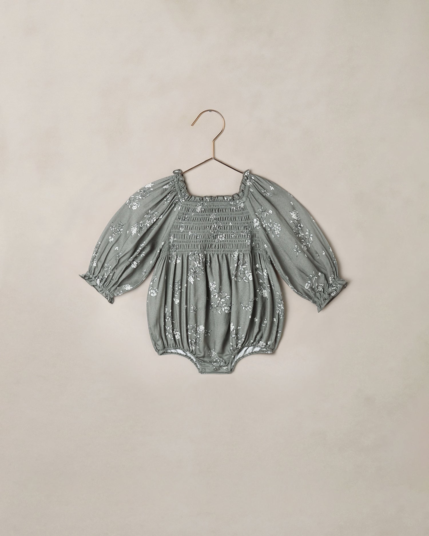 Noralee Autumn Romper - Eucalyptus French Floral
