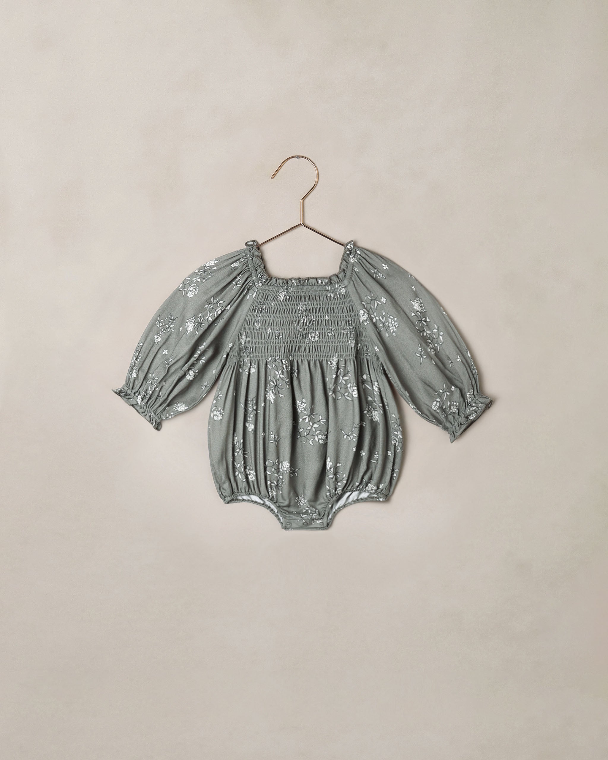 Noralee Autumn Romper - Eucalyptus French Floral