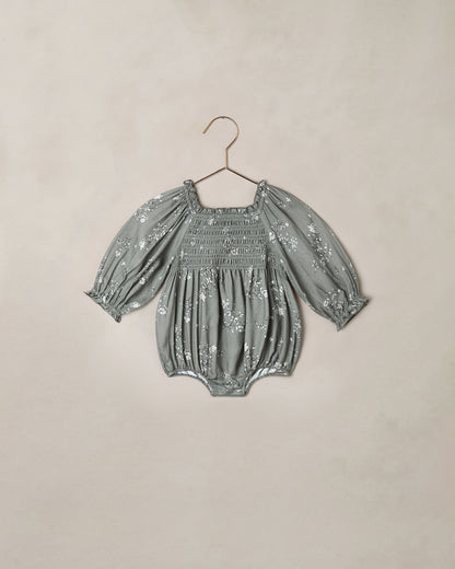 Noralee Autumn Romper - Eucalyptus French Floral