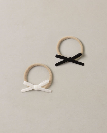 Noralee Baby Bow Headbands - Black, Ivory