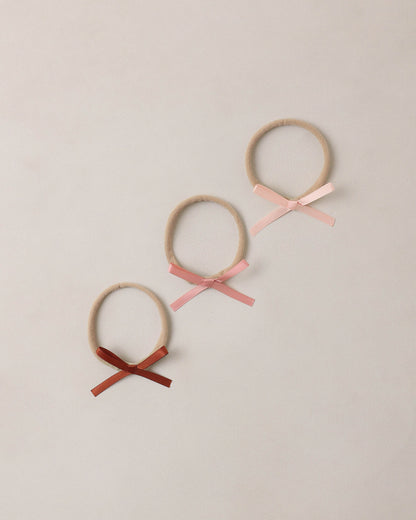 Noralee Baby Bow Headbands - Blush, Red, Pink