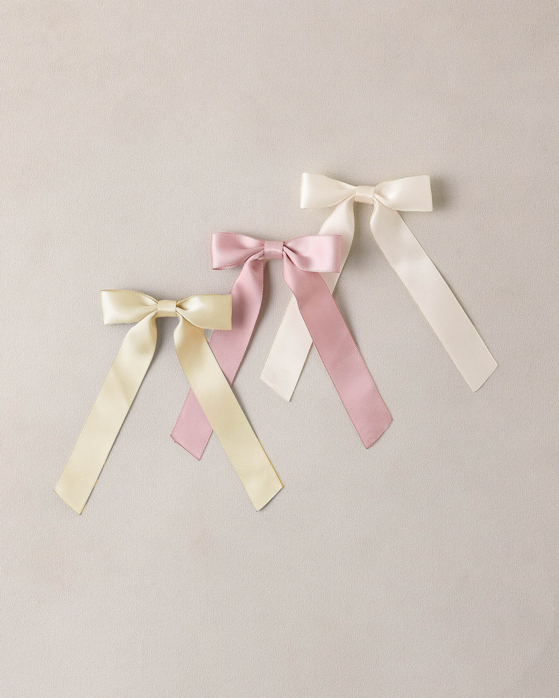 Noralee Satin Ribbon Bows - Lemon, Natural, Lavender