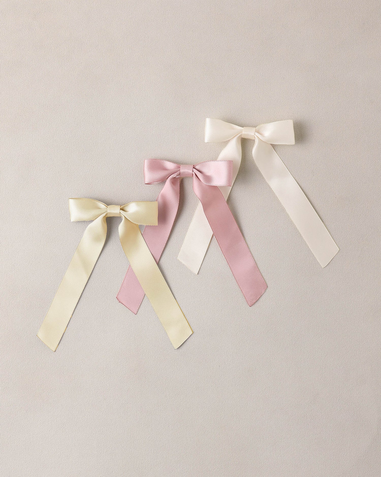 Noralee Satin Ribbon Bows - Lemon, Natural, Lavender