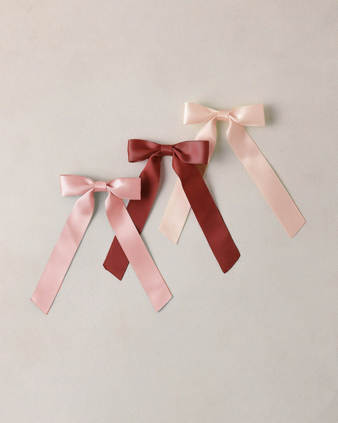 Noralee Satin Ribbon Bows - Blush, Red, Pink