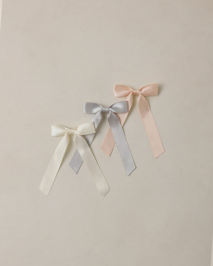 Noralee Satin Ribbon Bows - Pearl, Ivory, Mist
