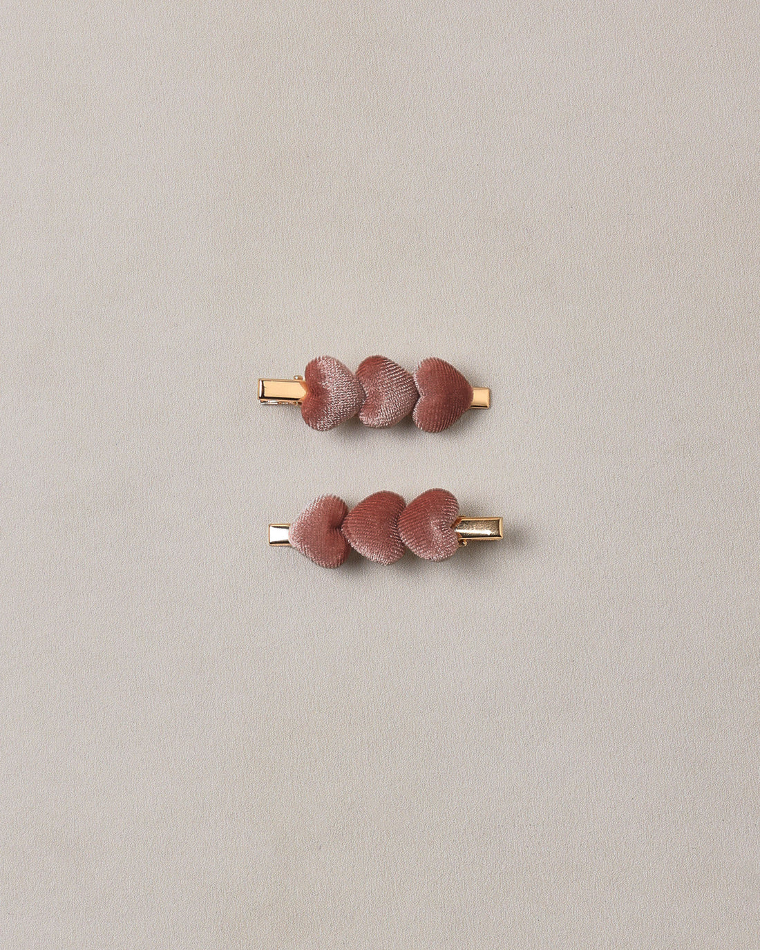 Noralee Velvet Heart Clips - Spice