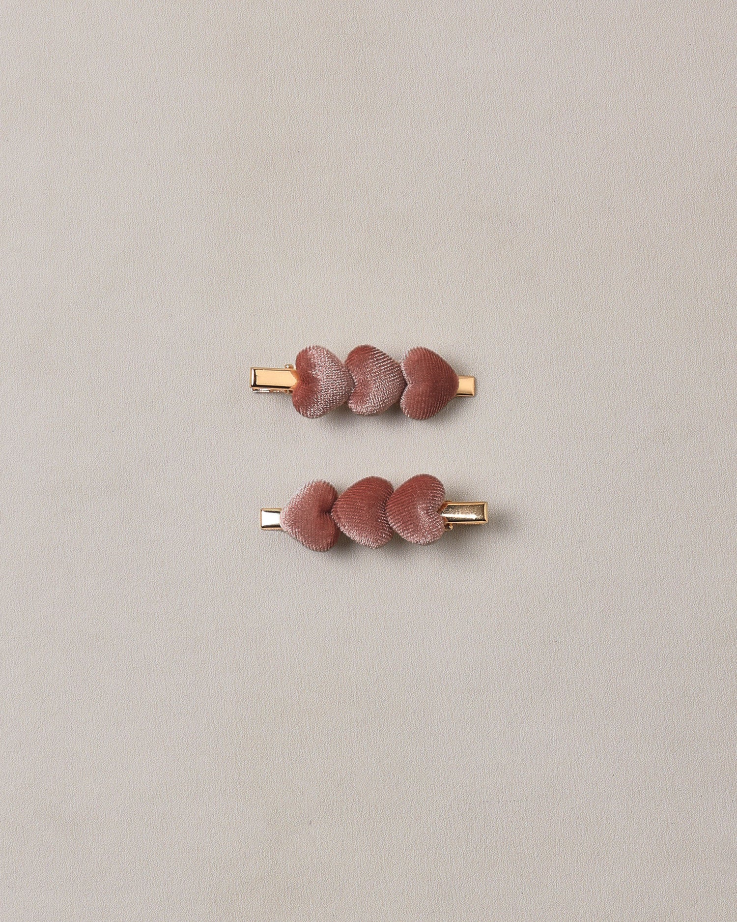 Noralee Velvet Heart Clips - Spice