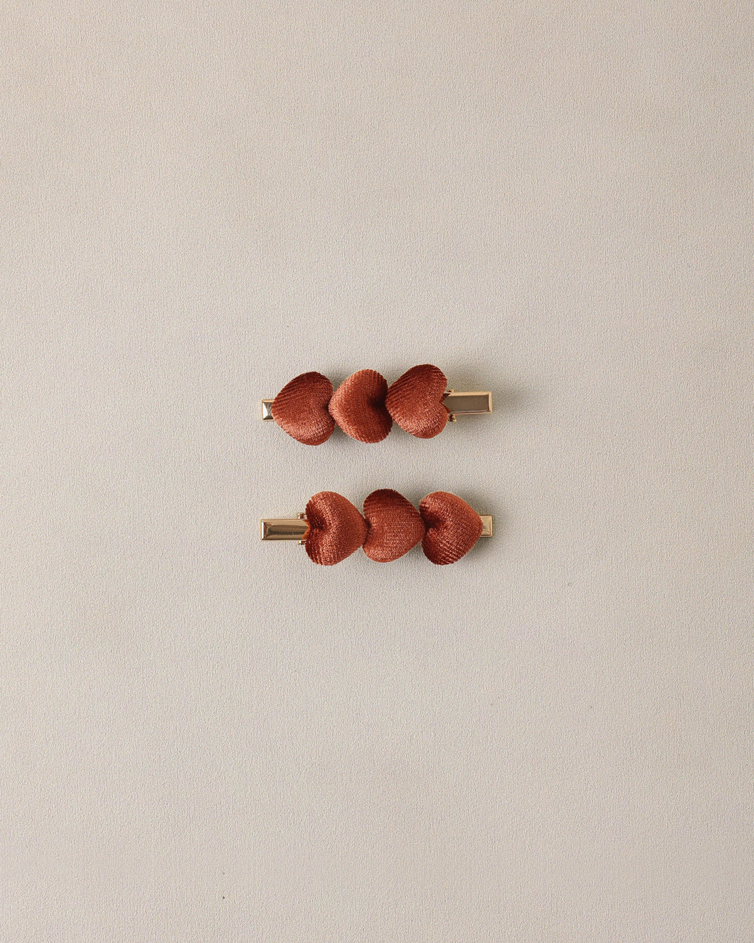 Noralee Velvet Heart Clips - Red