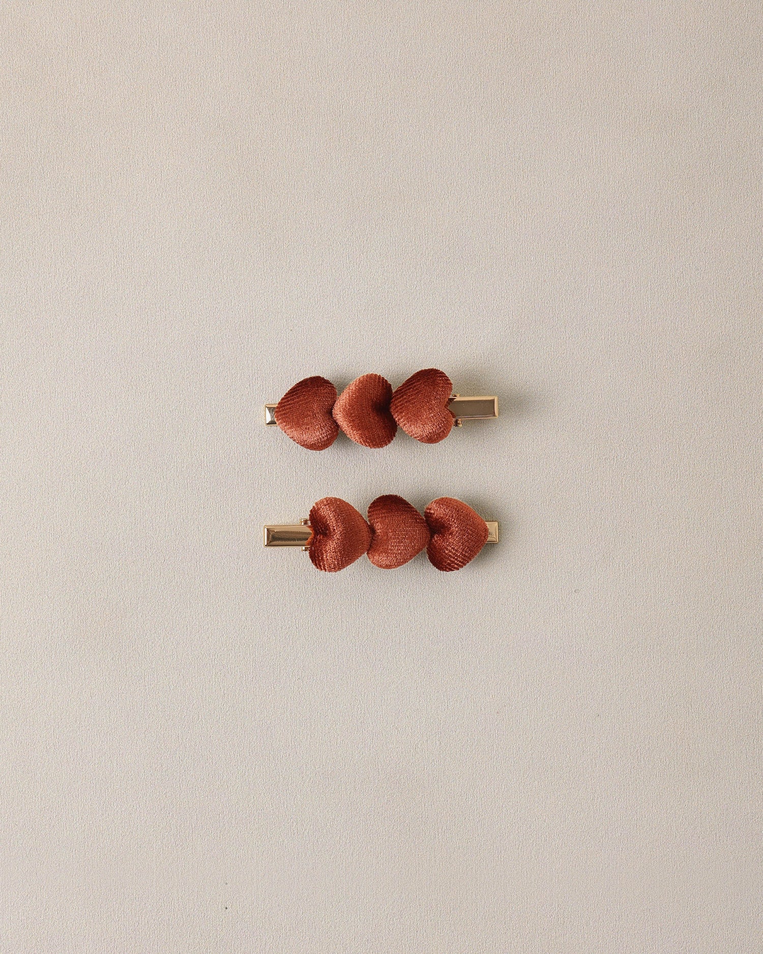 Noralee Velvet Heart Clips - Red