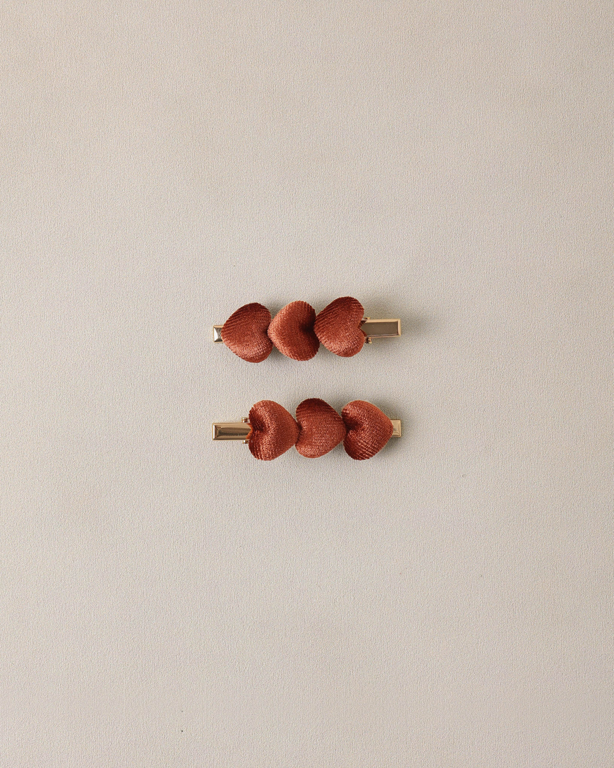 Noralee Velvet Heart Clips - Red