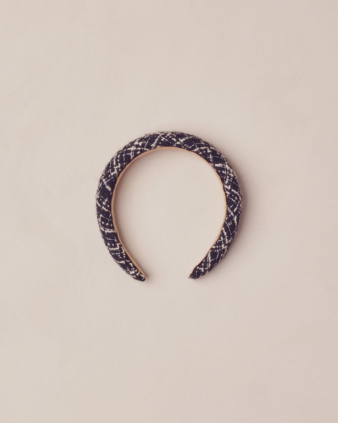 Noralee Padded Headband - Black Tweed