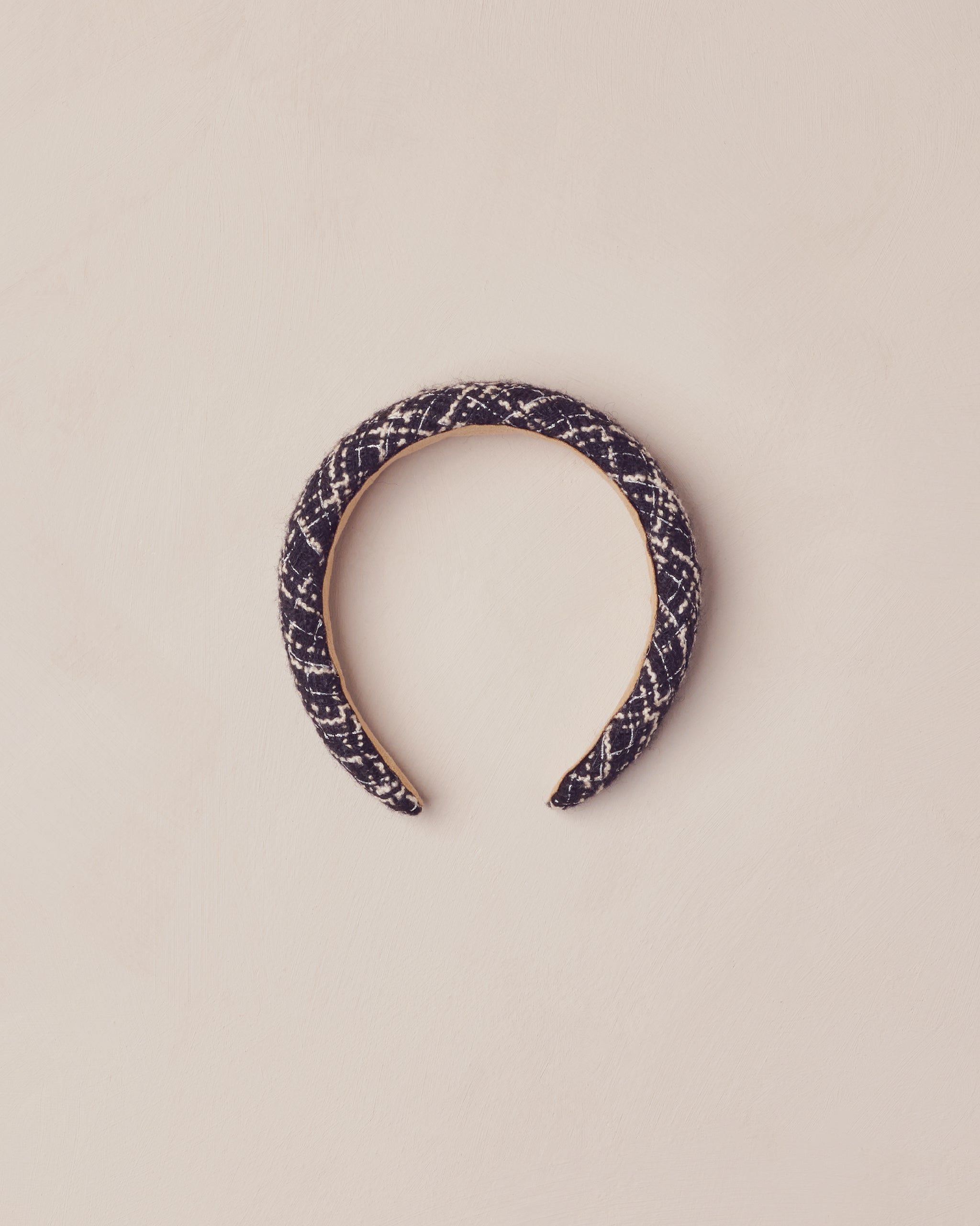 Noralee Padded Headband - Black Tweed