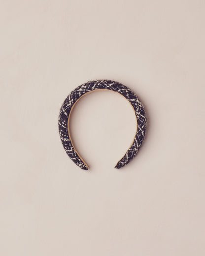 Noralee Padded Headband - Black Tweed