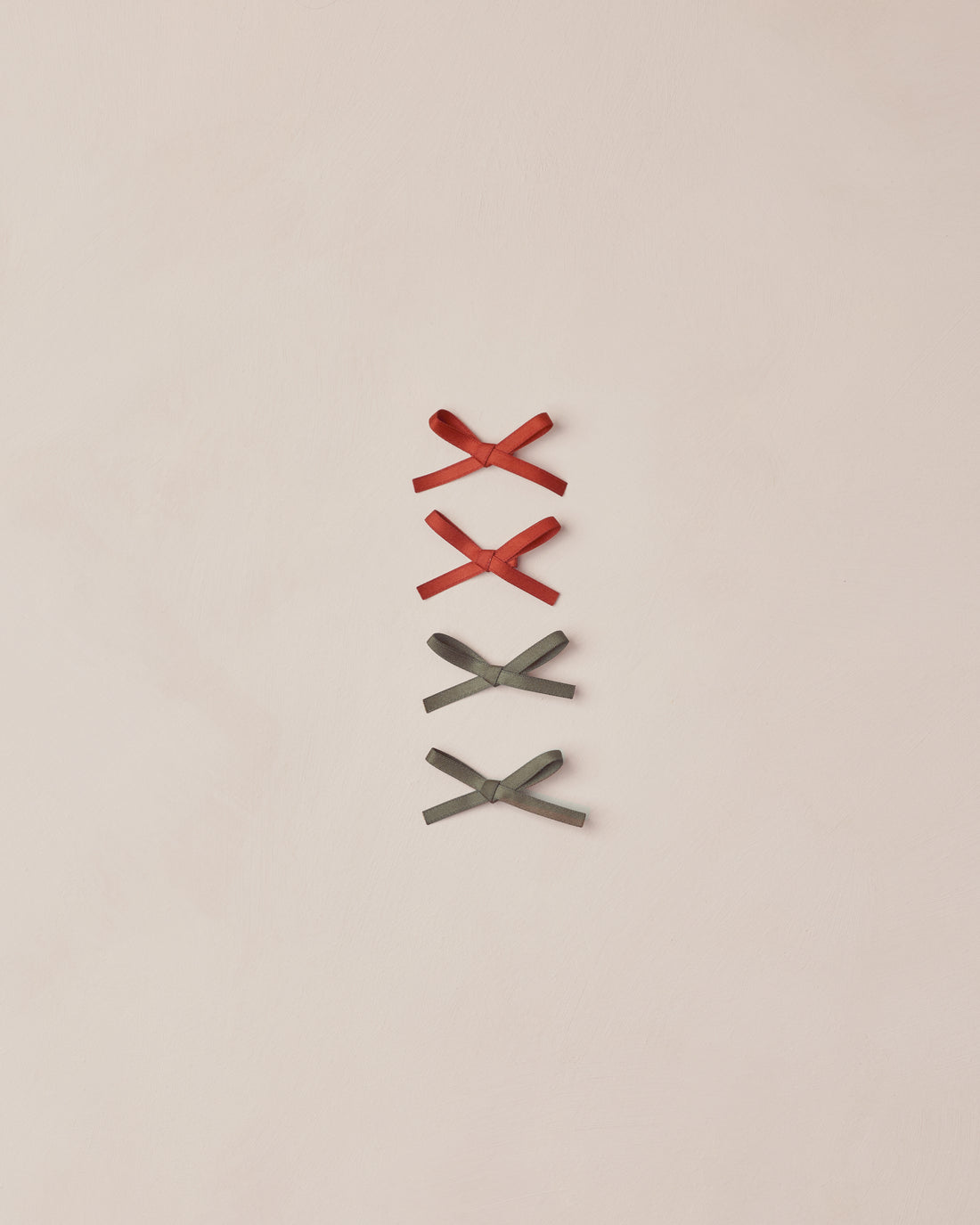 Noralee Mini Velvet Ribbon Bow - Ruby, Pine