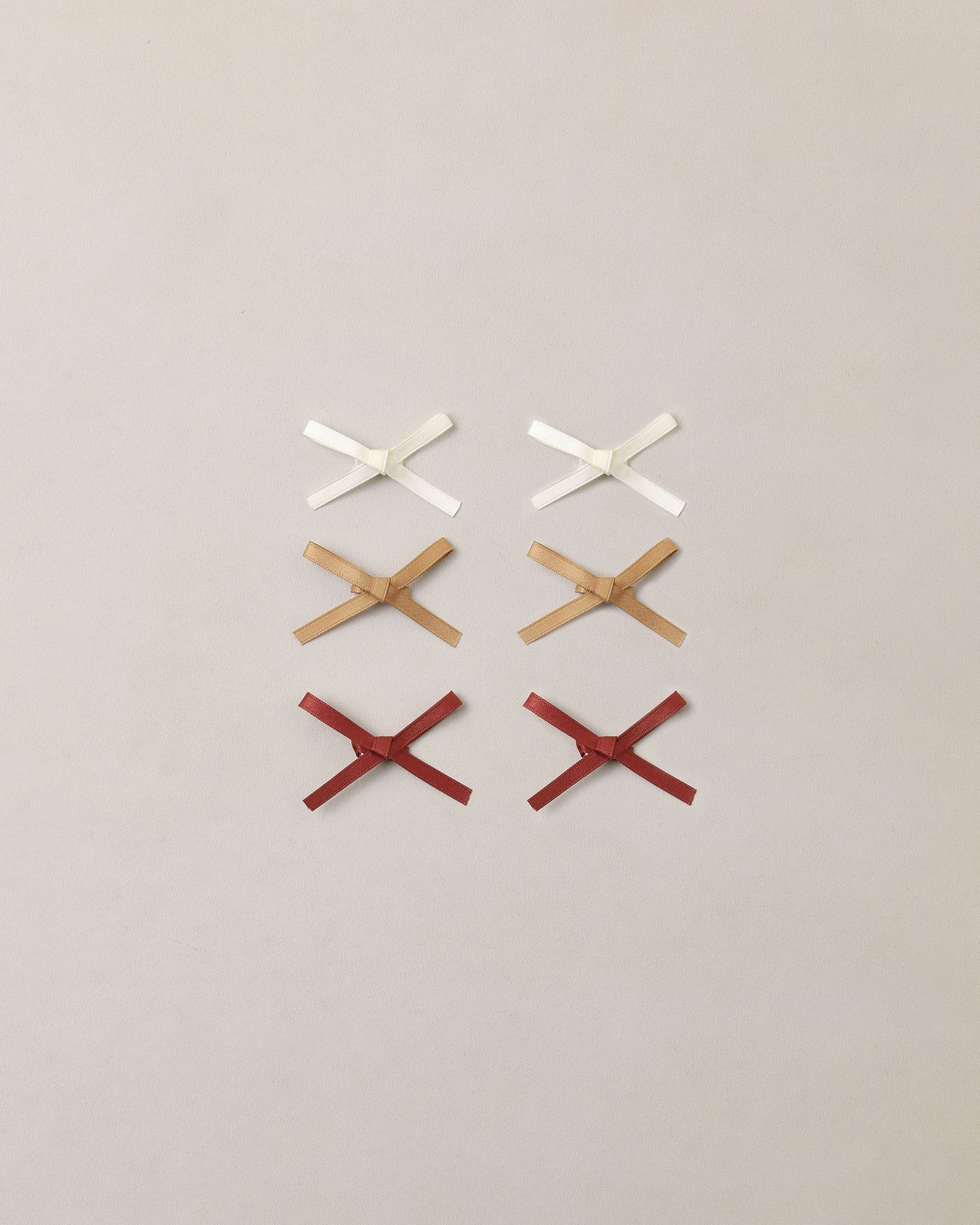 Noralee Mini Satin Ribbon Bows - Spice, Ivory, Gold