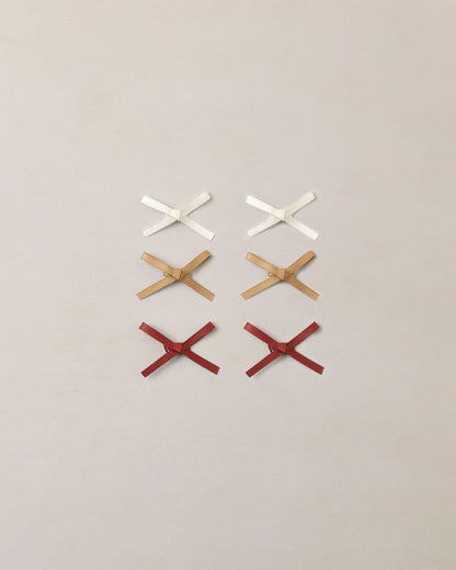 Noralee Mini Satin Ribbon Bows - Spice, Ivory, Gold