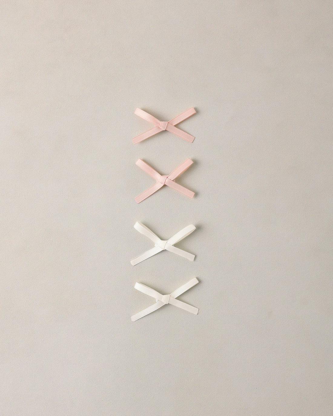 Noralee Mini Satin Ribbon Bows - Pearl, Ivory