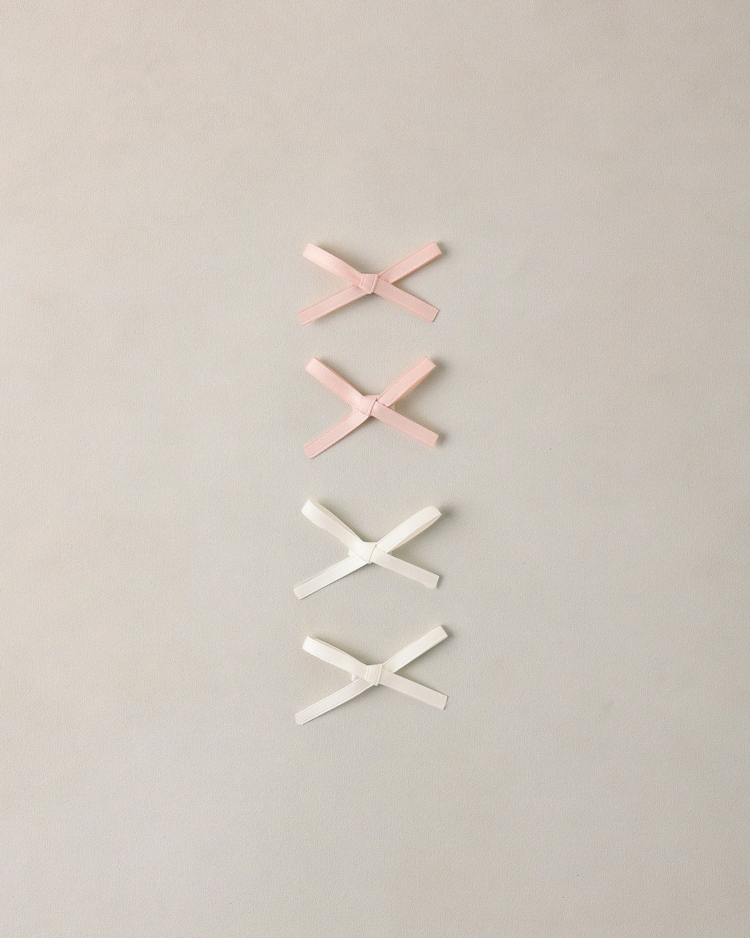 Noralee Mini Satin Ribbon Bows - Pearl, Ivory