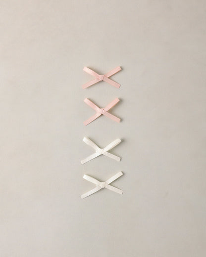 Noralee Mini Satin Ribbon Bows - Pearl, Ivory