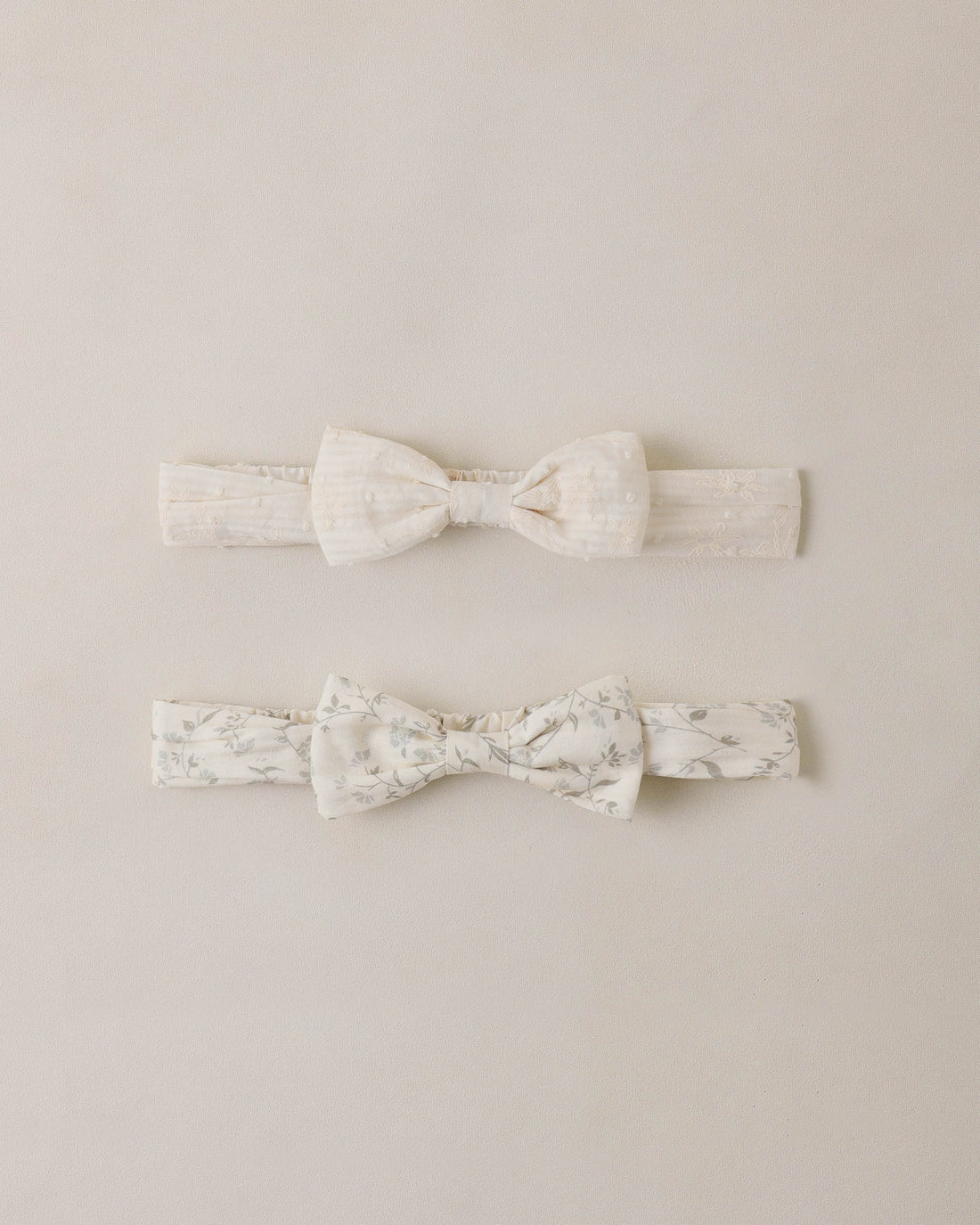 Noralee Baby Bow Headband Set - Ivory, Vines