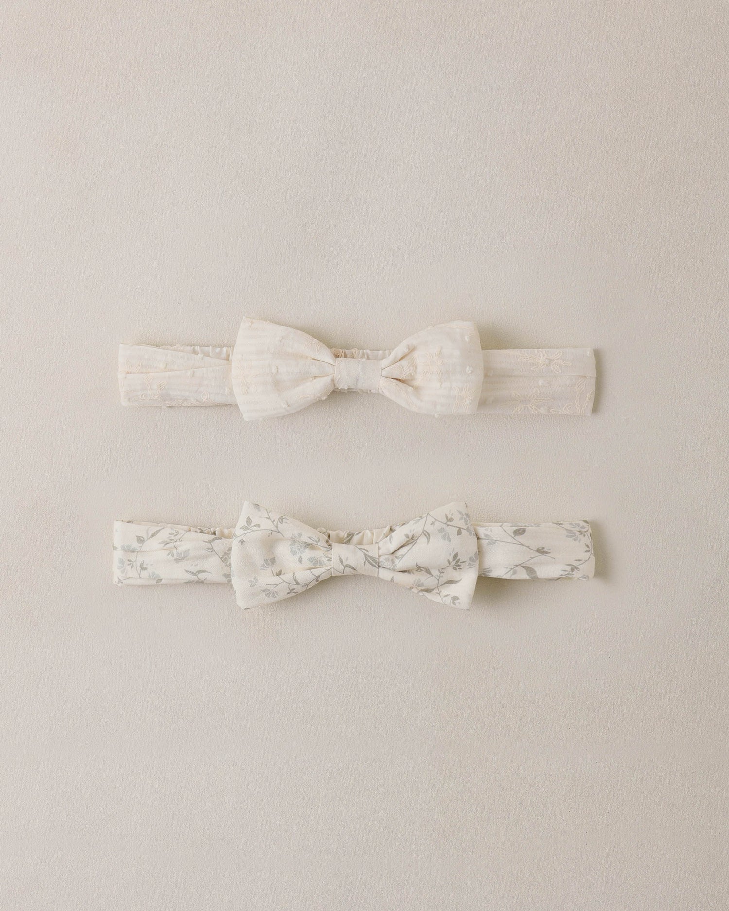 Noralee Baby Bow Headband Set - Ivory, Vines