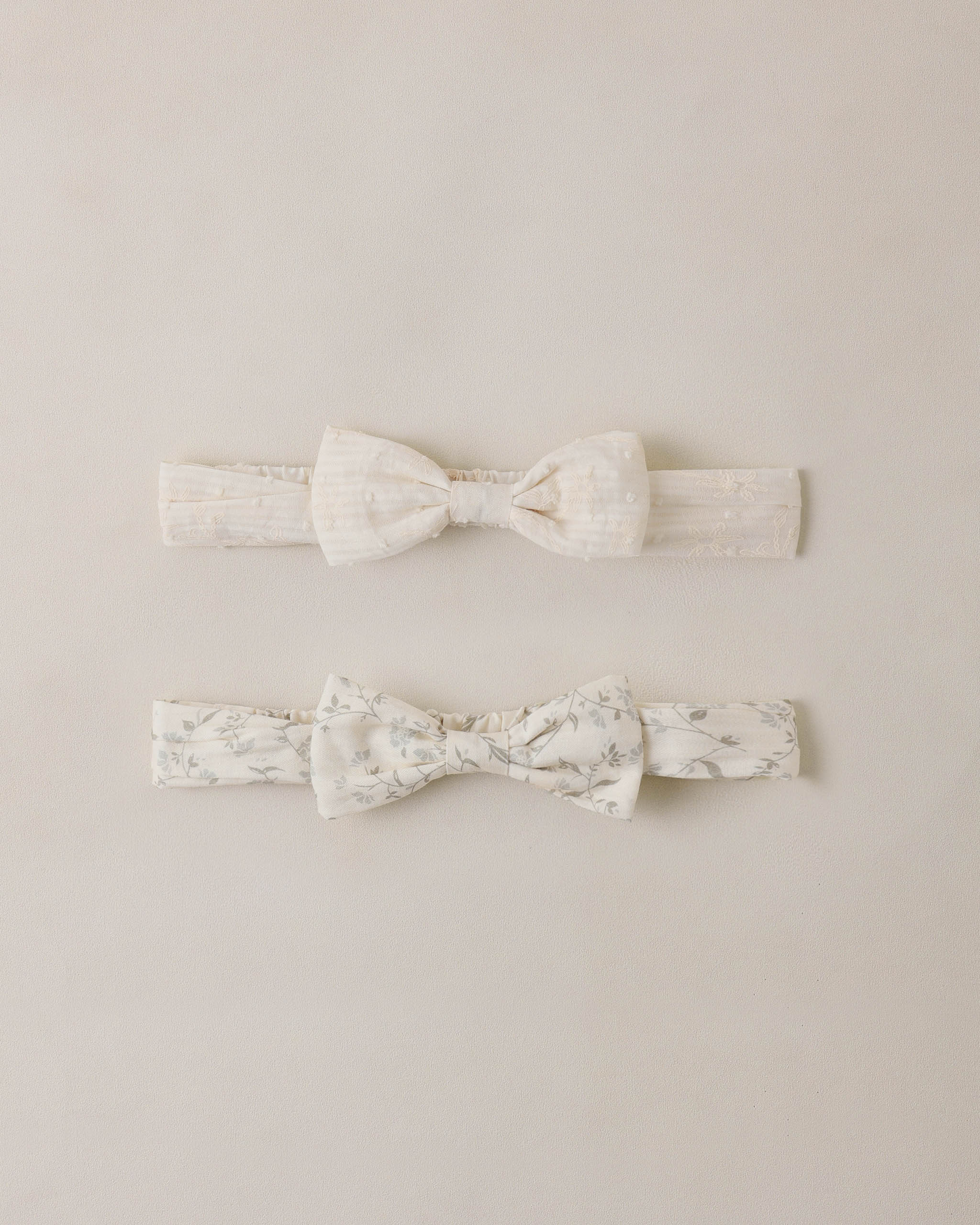 Noralee Baby Bow Headband Set - Ivory, Vines