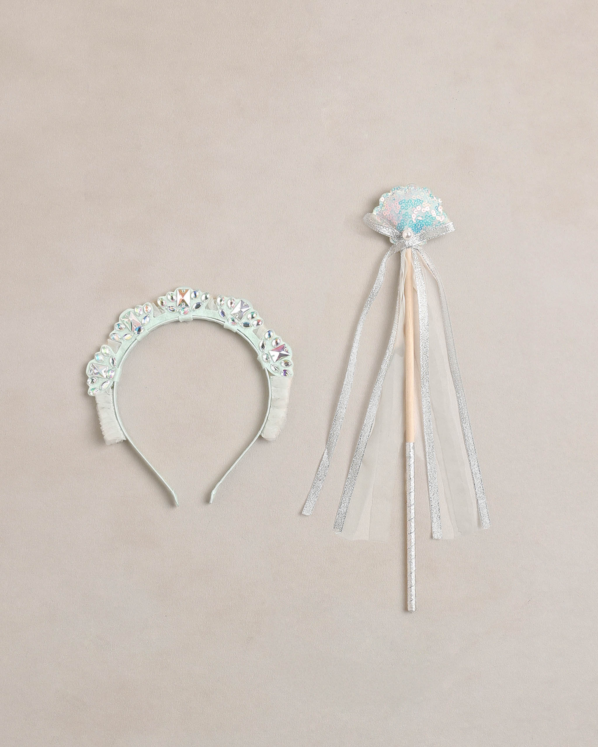 Noralee Mermaid Crown + Wand - Mist