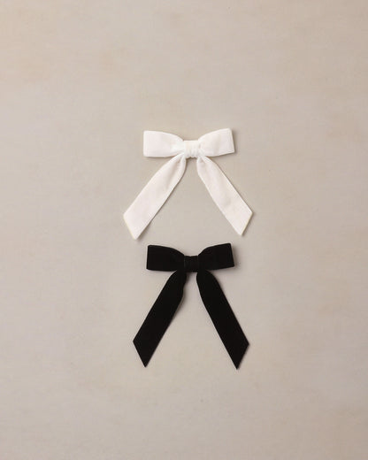 Noralee Velvet Bows Set - Black, Ivory