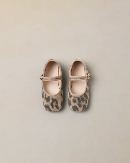 Noralee Strap Ballet Flats - Leopard