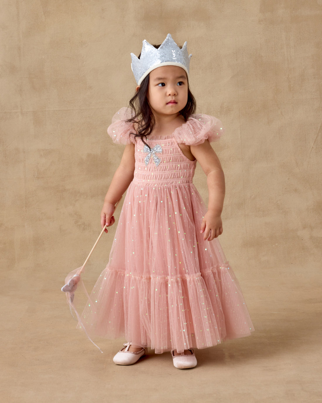 Noralee Crown + Wand - Silver Sequin