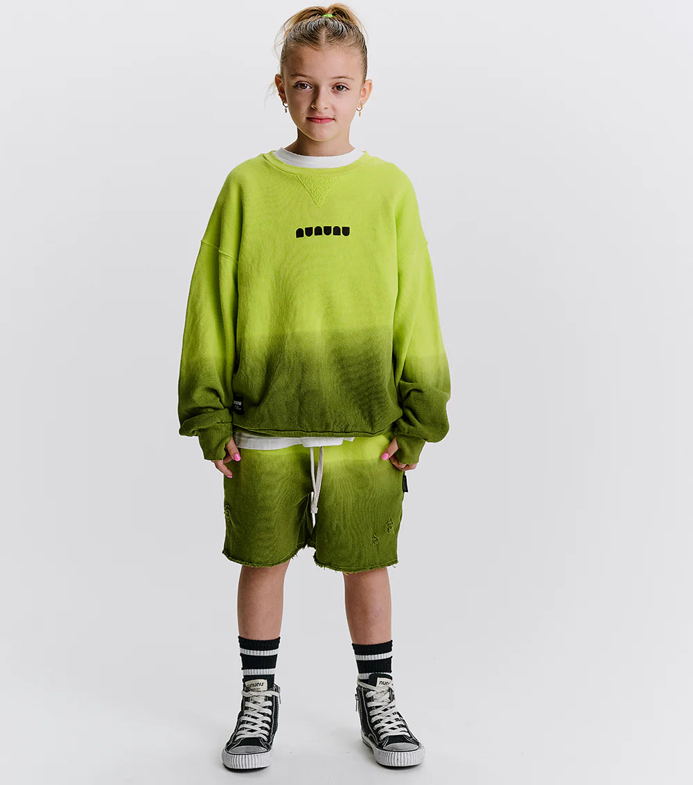 Nununu Ombre Sweatshorts - Hot Lime