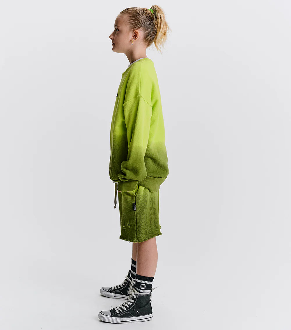 Nununu Ombre Sweatshorts - Hot Lime